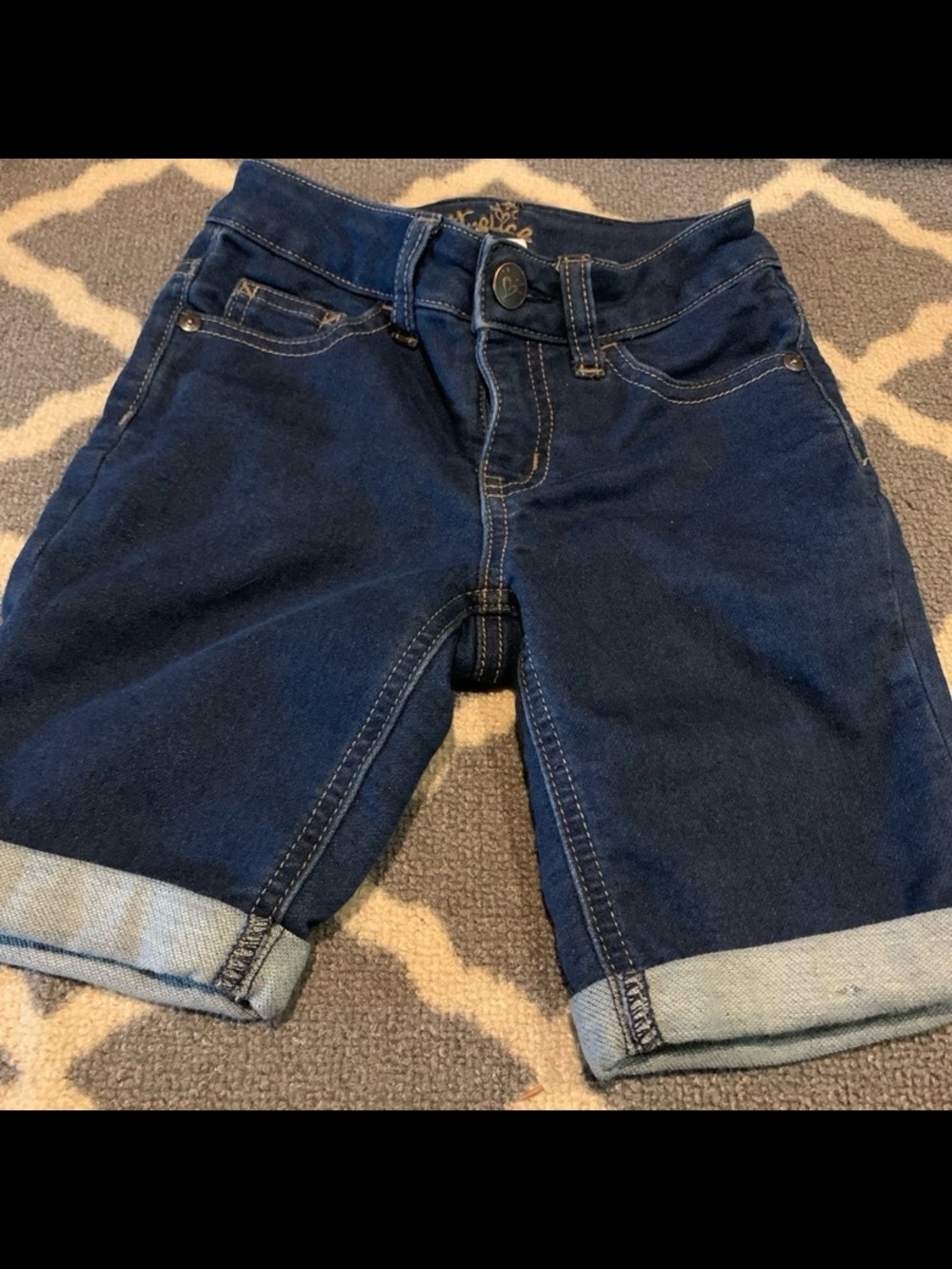 Justice Dark Blue Denim jean Shorts size 10